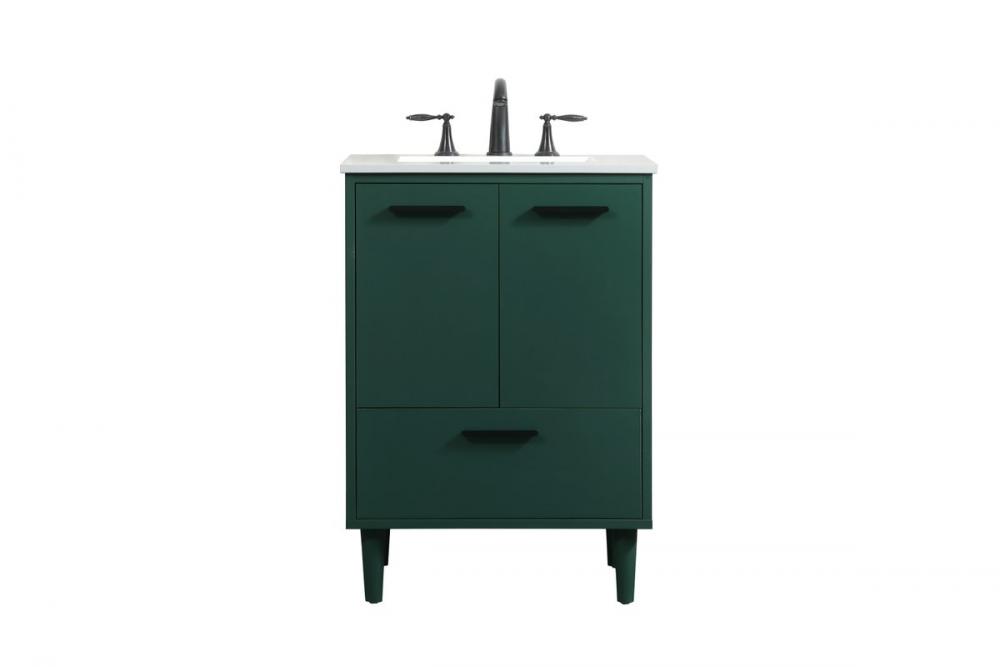 24 Inch Bathroom Vanity in Green