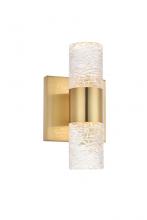 Elegant 5200W5G - Vega 2 Light Gold LED Wall Sconce