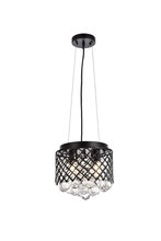 Elegant LD520D10BK - Tully 4 Lights Pendant in Black