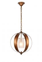 Elegant LD6012D15G - Marion Collection Pendant D15 H19 Lt:1 Vintage Gold Finish