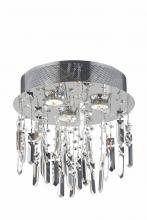 Elegant V2006F13SC/RC - Galaxy 3 Light Chrome Flush Mount Clear Royal Cut Crystal