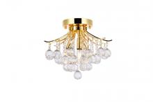 Elegant V8000F12G/RC - Toureg 3 Light Gold Flush Mount Clear Royal Cut Crystal