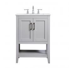 Elegant VF16024GR - 24 Inch Single Bathroom Vanity in Grey