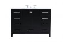 Elegant VF18848BK - 48 Inch Single Bathroom Vanity in Black