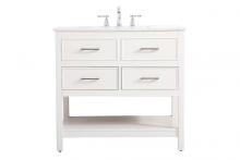 Elegant VF19036WH - 36 Inch Single Bathroom Vanity in White