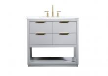 Elegant VF19236GR - 36 Inch Single Bathroom Vanity in Grey