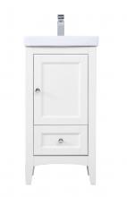 Elegant VF2218WH - 18 In. Single Bathroom Vanity Set in White