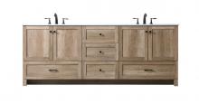 Elegant VF2884DNT - 84 Inch Double Bathroom Vanity in Natural Oak