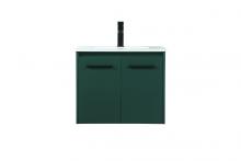  VF44524MGN - 24 inch Single bathroom vanity in green