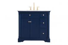 Elegant VF53036BL - 36 Inch Single Bathroom Vanity in Blue