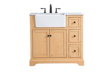 Elegant VF60236NW - 36 Inch Single Bathroom Vanity in Natural Wood