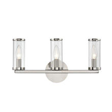 Alora Lighting WV309033PNCG - Revolve Clear Glass/Polished Nickel 3 Lights Wall/Vanity