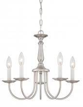 Nuvo 60/1298 - 5 Light - Chandelier - withCandlesticks - Brushed Nickel Finish