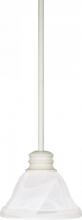 Nuvo 60/368 - Empire - 1 Light 7" Mini Pendant with Alabaster Glass - Textured White Finish