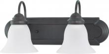 Nuvo 62/1024 - 2 Light - Ballerina LED 18" Vanity Wall Fixture - Mahogany Bronze Finish - Frosted Glass - Lamps