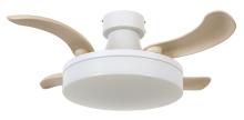 Beacon Lighting America 21066401 - Fanaway Orbit 36-inch Matte White Ceiling Fan with Light