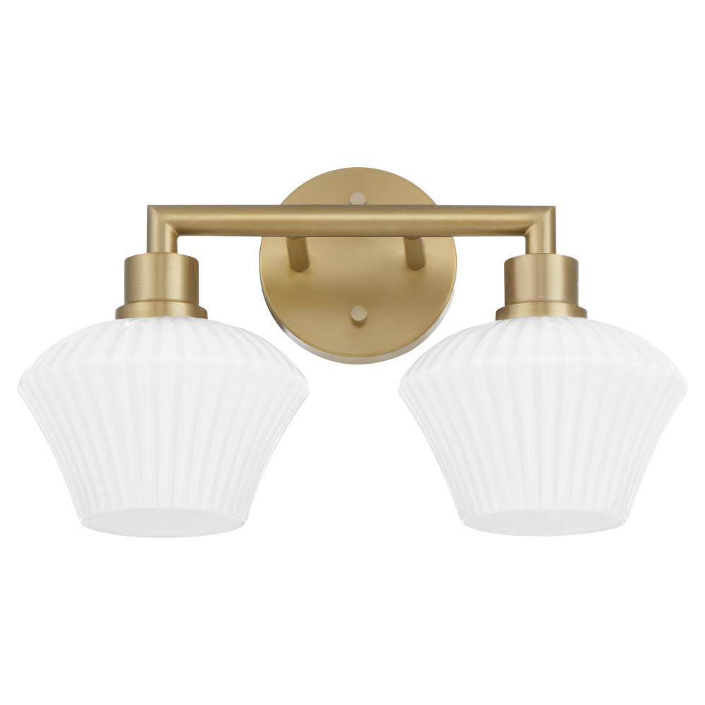 Cassini 2 Light Vanity, Aged Brass