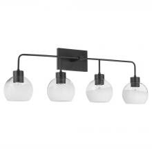 Quorum 532-4-159 - Lacy 4 Light with Layered White Glass, Matte Black