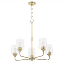 Quorum 6313-5-80 - Raymond 5 Light Chandelier, Aged Brass