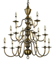  2527 MBLACK - 15-Light Matte Black Jamestown Foyer Chandelier