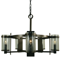  4435 AB/C - 5-Light Antique Brass/Clear Glass Hammersmith Chandelier