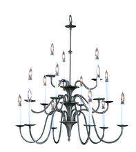  9235 SP - 15-Light Satin Pewter Jamestown Foyer Chandelier