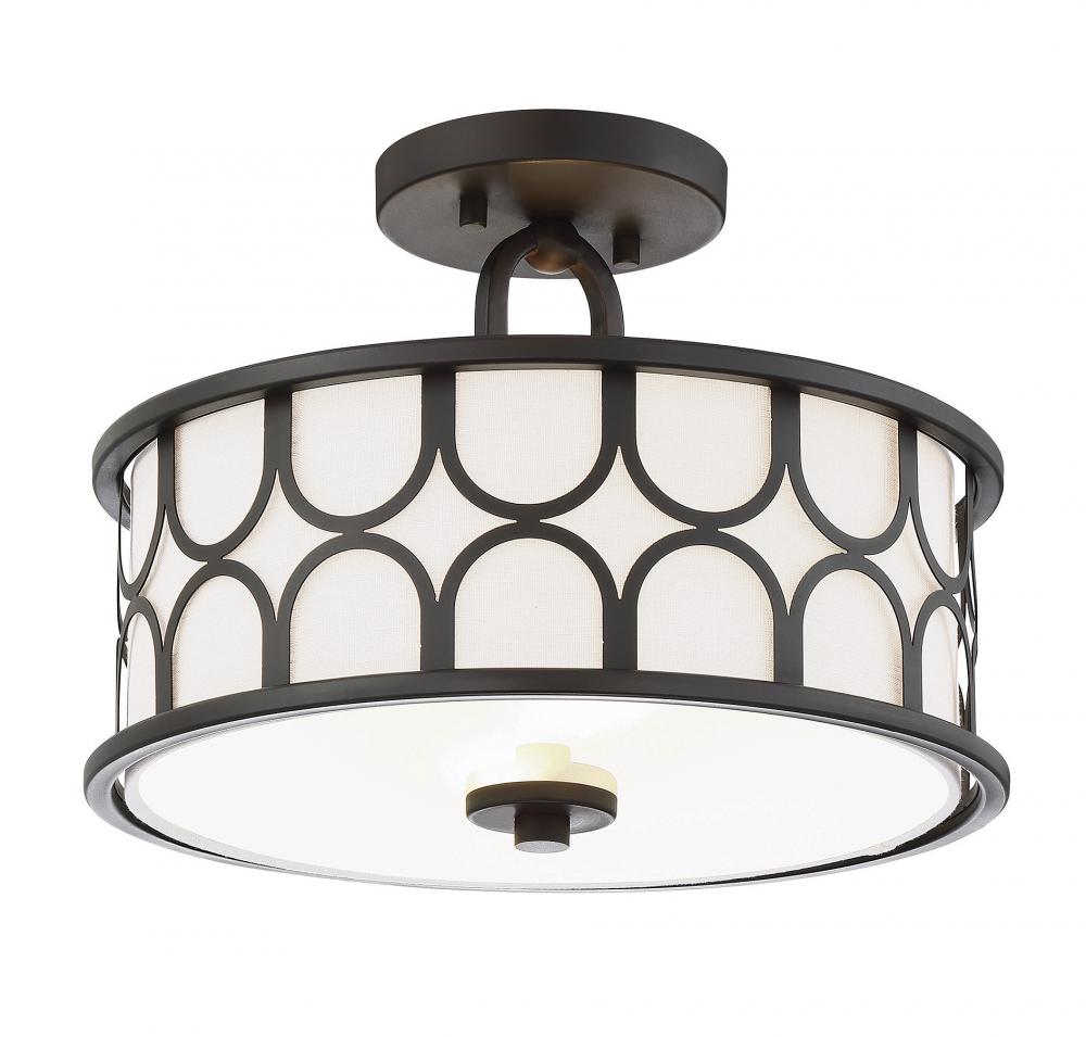 2-Light Ceiling Light in Oil Rubbed Bronze