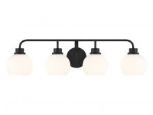 Savoy House Meridian M80082MBK - 4-Light Bathroom Vanity Light in Matte Black