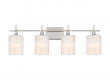 Savoy House Meridian M80085BN - 4-Light Bathroom Vanity Light in Brushed Nickel