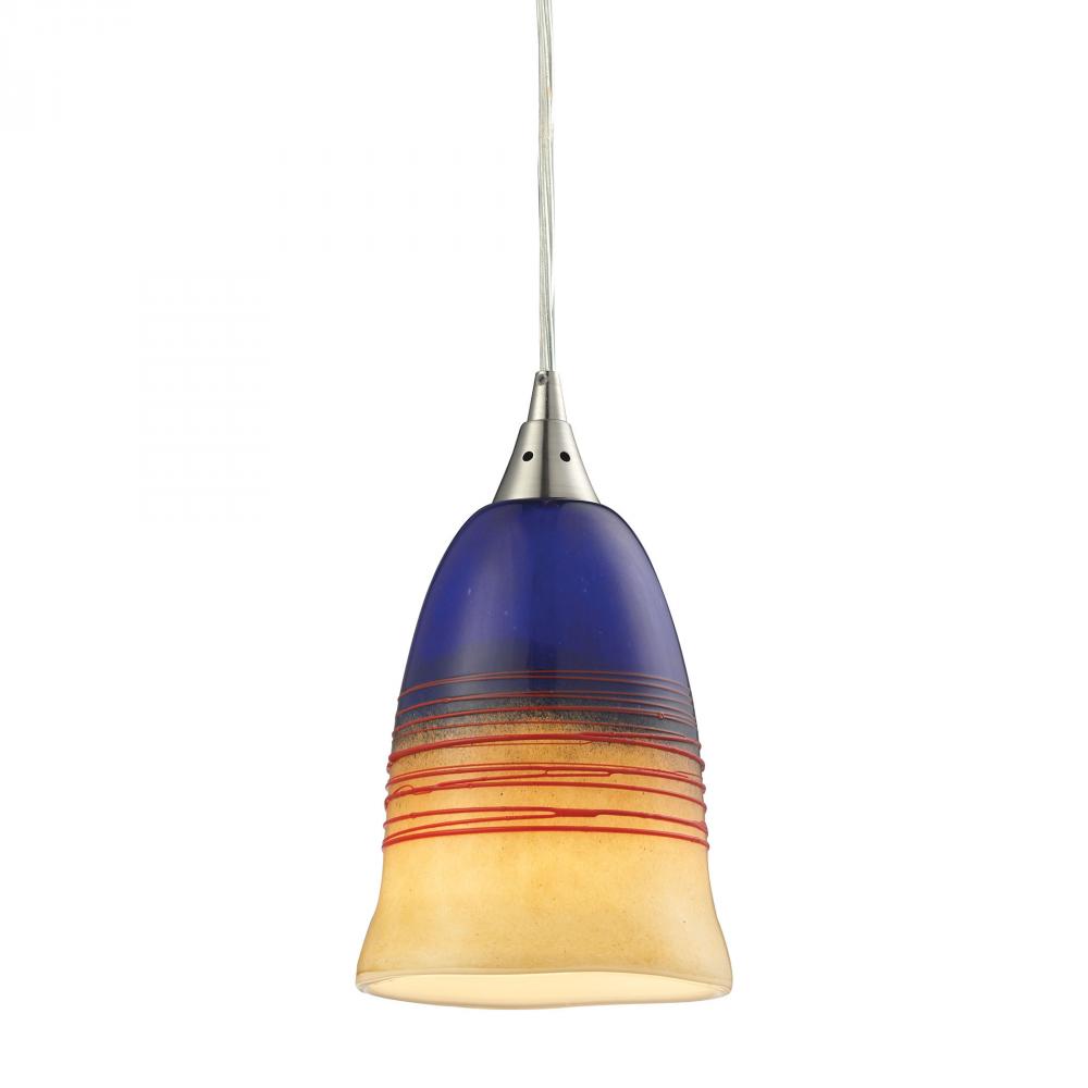 Canyon 1 Light Pendant In Satin Nickel