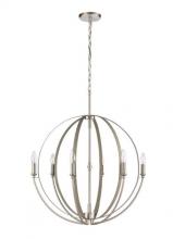  81466/6 - Rotunde 26'' Wide 6-Light Chandelier - Beechwood